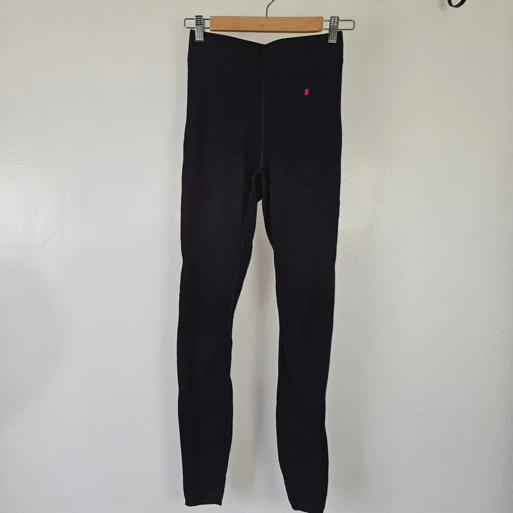 Smartwool Intraknit Merino 200 Bottoms Leggings Sz M Navy Blue Base Layer Pants